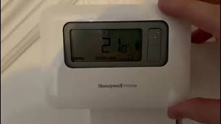 Basic use of Honeywell T3 wireless programmable thermostat [upl. by Robin]