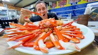 Red Snow Crab 🦀 GIANT CRAB RAMEN  Street Food in Korean Seafood Capital [upl. by Icak204]