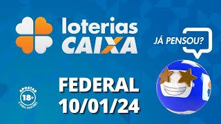 Loterias CAIXA  Loteria Federal  10012024 [upl. by Hoisch]