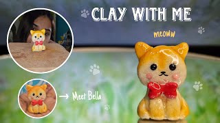 Clay art tutorial  Sculpting Bella the kitten🐱 A sweet clay cat [upl. by Esille630]