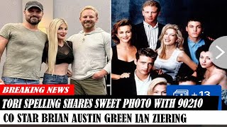 Tori Spelling Shares Sweet Photo With 90210 Co Star Brian Austin Green Ian Ziering [upl. by Medora]