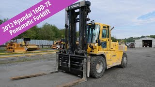 2012 Hyundai 160D7E Diesel Pneumatic Forklift  TRO 0826241 [upl. by Anayad]