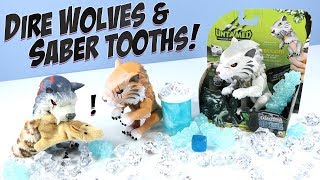 UNTAMED Fingerlings Sabertooth and Direwolf WowWee Toys 2018 [upl. by Arline]