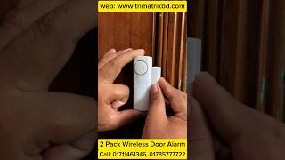 2 Pack Wireless Door Window Alarm Magnetic Burglar Alert Sensor  DIY for Home Security [upl. by Wengert]