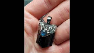 TourmalineLabradorite Pendant jewelry tourmaline labradorite pendant healingcrystals [upl. by Enait]