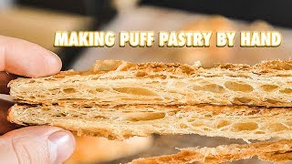 How To Make Perfect Puff Pastry Dough By Hand [upl. by Ahsile684]