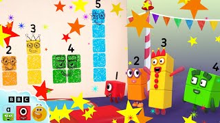 🎨 Painting Party with the Numberblocks 🖌️  Stampolines and Learn to Count  Learningblocks [upl. by Arot]