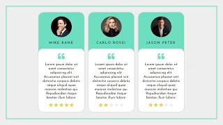 How to create the Testimonial Section Using HTML and CSS [upl. by Nanah]