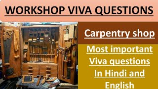 Workshop Viva Questions  Practical Questions Workshop  Carpentry Shop  Workshop Instructor [upl. by Nava307]