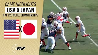 USA FOOTBALL X JAPAN  IFAF U20 WORLD CHAMPIONSHIPS SEMIFINAL  Game Highlights [upl. by Lunn723]