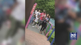 McCourty twins visit Six Flags New England [upl. by Riancho]