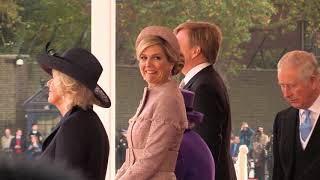 WillemAlexander en Máxima op staatsbezoek bij Elizabeth [upl. by Gwenette]