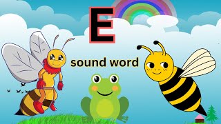 Three Letter Words  Short Vowel E Word for kids E sound Reading for beginners Practice reading [upl. by Concepcion]