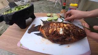 RECETA MOJARRA ZARANDEADA DIETETICA AL CARBON [upl. by Bertie567]