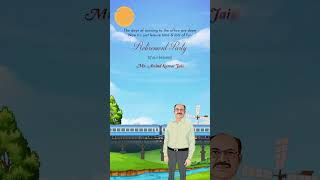 Retirement party invitation video  Retirement invitation  Railway retirement invitation video [upl. by Kabob]