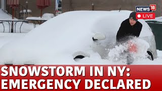 New York Snowfall 2024 LIVE  Snowstorm Hits New York Hard  State Of Emergency Declared  N18G [upl. by Rector395]