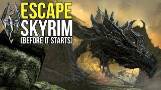 Skyrim Remastered  What Happens If You Escape Skyrim Before It Starts [upl. by Crissy413]