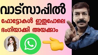 ഇങ്ങനെ ഒരു കാര്യം വാട്സാപ്പിൽ ഉണ്ടായിരുന്നോ 😮 WhatsApp photo filters android Malayalam [upl. by Noyar]