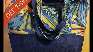 DIY Tutorial  How To Sew A Lined Tote Bag For Beginners [upl. by Akemej607]