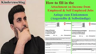 Attachment on Income from EmployedSelf Employed JobsAnlage zum EinkommenAngestellteSelbständige [upl. by Ailehs605]