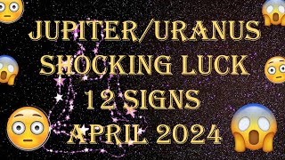 Jupiter Uranus Conjunction SHOCKING BLESSINGS 12 SIGNS [upl. by Ellerrehs696]