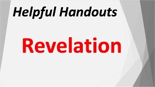 Revelation Overview Chart Helpful Handouts [upl. by Duky]