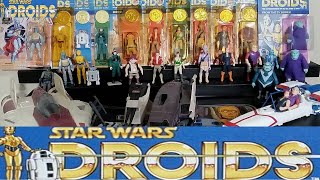 RETROWED KENNER 1985 DROIDS ENTIRE LINE OF FIGURES AND VEHICLES [upl. by Yartnoed]