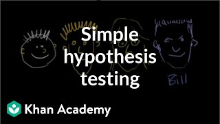 Simple hypothesis testing  Probability and Statistics  Khan Academy [upl. by Anifesoj967]