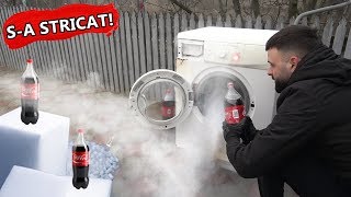 MASINĂ DE SPĂLAT vs GHEAȚĂ CARBONICĂ cu COCA COLA [upl. by Eener721]