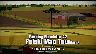 Southern Lands Polski Map Tour 4K konsole Farming Simulator 22PS5 [upl. by Etterrag]