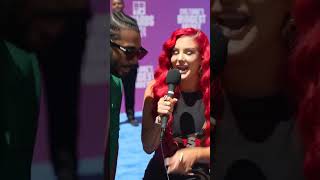 Justina Valentine Spits FIRE On The Red Carpet 🔥  BET Awards 2024 [upl. by Leon]