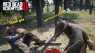 One Of The most dishonorable sht you can do in RDR2😬rdr2 gamingIs Arthur weird💀 [upl. by Leiruh]