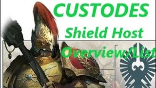 New Codex Custodes Shield Host Overview with List Warhammer 40k [upl. by Santana443]