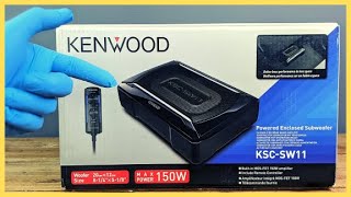 KENWOOD KSCSW11 UNBOXING Underseat Compact Subwoofer 13 Install Series [upl. by Bret]