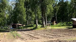 June Planting our Garden in Talkeetna Alaska [upl. by Gagne813]