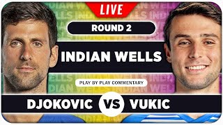 DJOKOVIC vs VUKIC • ATP Indian Wells 2024 • LIVE Tennis PlaybyPlay Stream [upl. by Delsman]