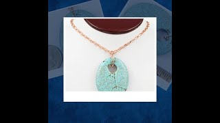 Vintage Copper Turquoise Magnesite Pendant Necklace  Elegant amp Timeless 20quot [upl. by Talbot]