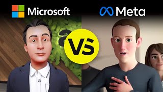 Microsoft Metaverse vs Facebook Metaverse Watch the reveals [upl. by Pazit]