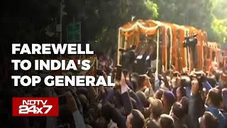 General Bipin Rawats Funeral With Full Military Honours [upl. by Ayotas]