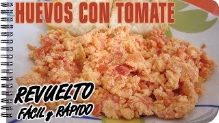 HUEVOS CON TOMATE  RECETA RÁPIDA Y FACILÍSIMA [upl. by Matthieu]