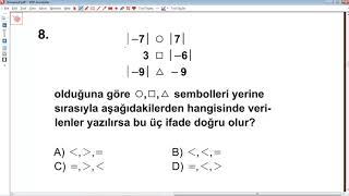 2019 BURSLULUK 6 Sınıf Matematik Soruları Ve Çözümleri [upl. by Gilberto]