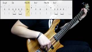 Wham  Last Christmas Bass Cover Play Along Tabs In Video [upl. by Drofla]