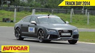 Autocar Trackday 2014 With Narain Karthikeyan  Audi RS7  Autocar India [upl. by Tillfourd]