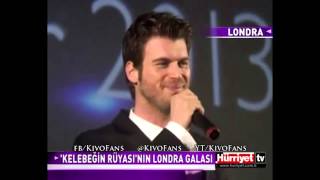 Kıvanç Tatlıtuğ in the Premiere of Kelebeğin Rüyası in London  21022013 [upl. by Ainosal273]