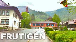 Rainy day in Frutigen Switzerland  Walking Tour 4K HDR Dolby Vision [upl. by Deevan]