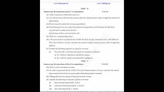 11th Accountancy 2nd Mid Term Test 2022 Model Question Paper English Medium [upl. by Arundell494]