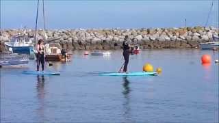 Rhos on Sea  Stand Up Paddle Boarding at Rhos Harbour [upl. by Eneleahs]