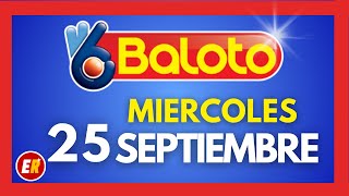 Resultado BALOTO REVANCHA del MIERCOLES 25 de septiembre 2024 [upl. by Aiz834]