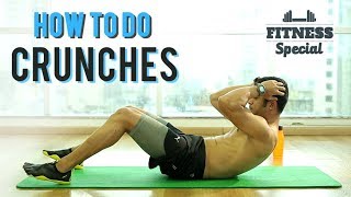 HOW TO DO CRUNCHES  Perfect Crunch FOR BEGINNERS  Best ABS Exercises  FITNESS SPECIAL  WORKOUT [upl. by Tnirb]