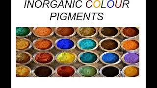 LECTURE ONLINE ON INORGANIC COLOUR PIGMENTS [upl. by Kinghorn]